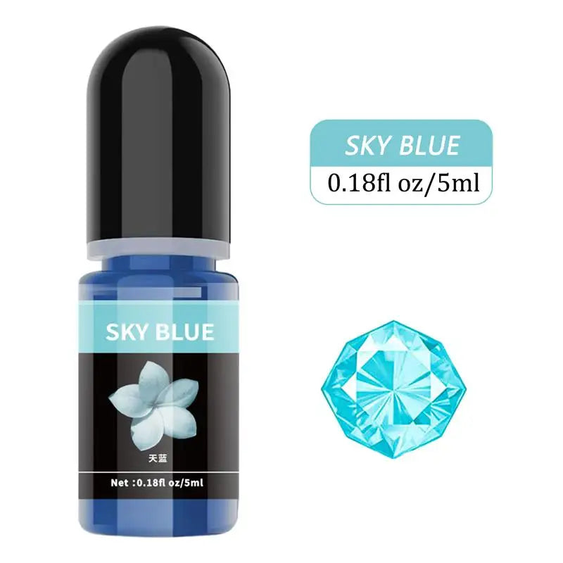 Pigment de résine d'élection xy, liquide, colorant de résine UV, tournant transparent pour résine UV, colle AB, coloration bricolage, fabrication de bijoux d'art, 5ml