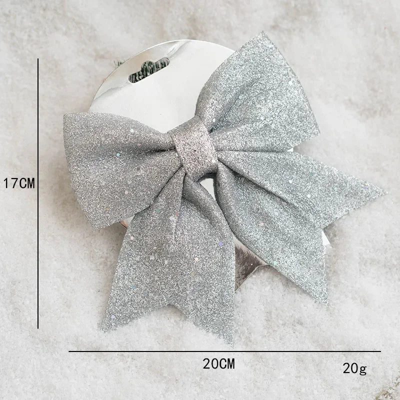 Décorations de sapin de Noël dorés avec nœuds