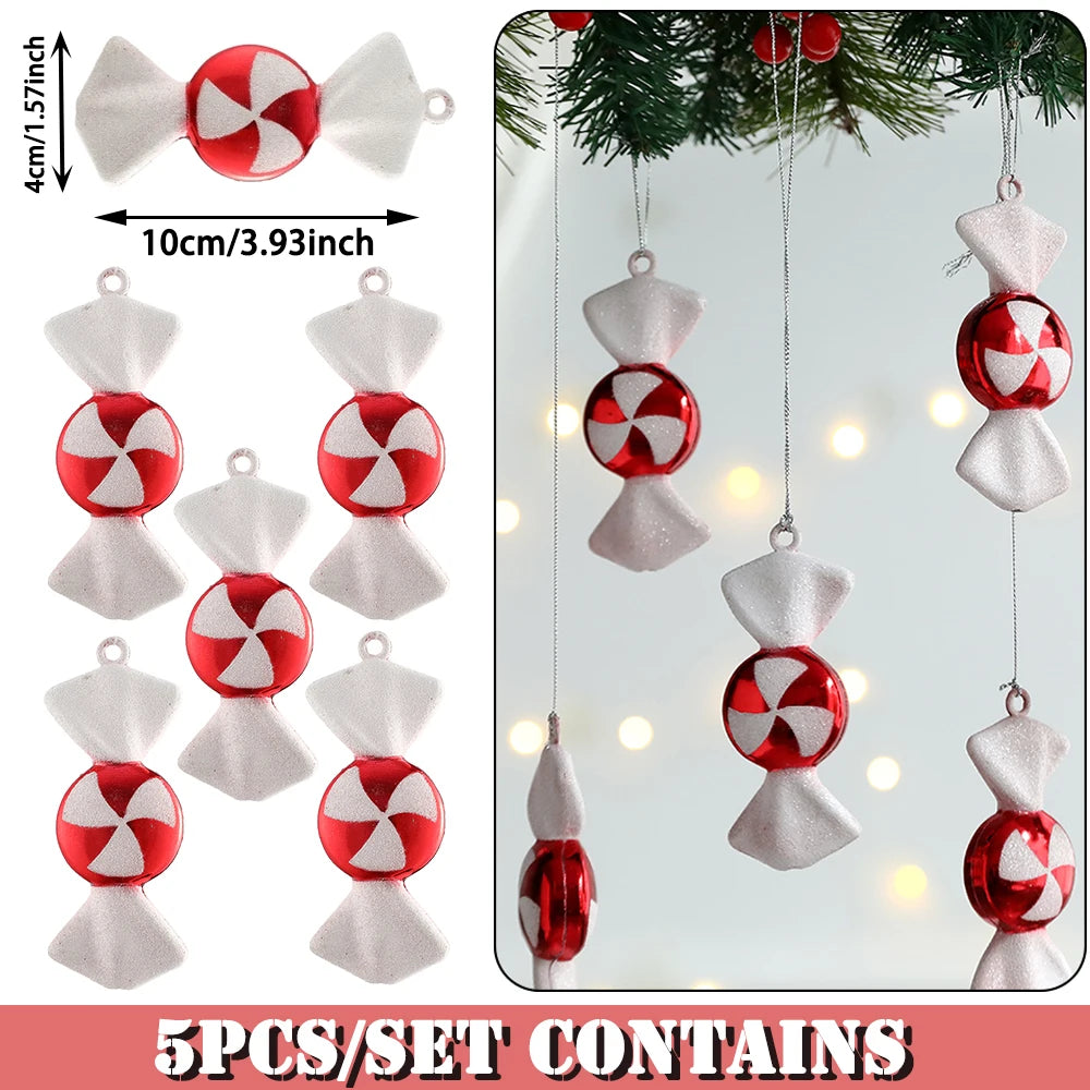 Mélange de cannes de bonbon de Noël mignonnes, sucette, arbre de Noël, ornement de Noël, décoration de la maison, décor de Noel, 2023