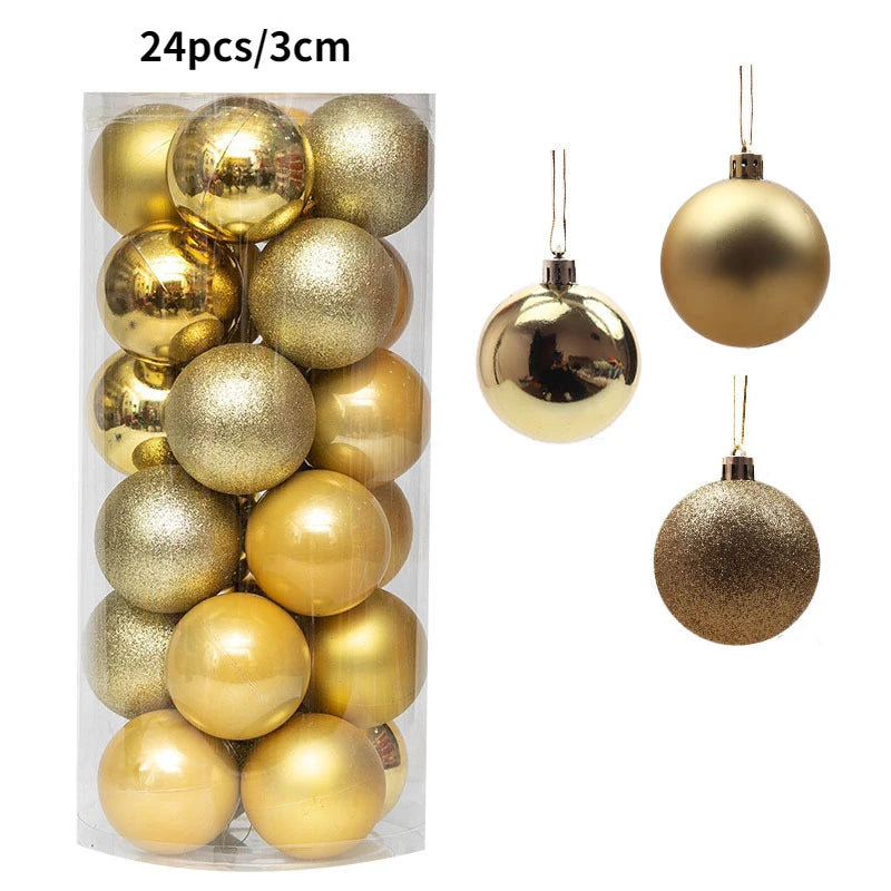 24/36 pièces boules de Noël décoration