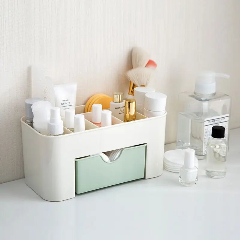 organisateur de maquillage boîte de rangement avec tiroir coton-tige bâton étui de rangement organisateur de rouge à lèvres porte-pinceau maquillage plastique acrylique