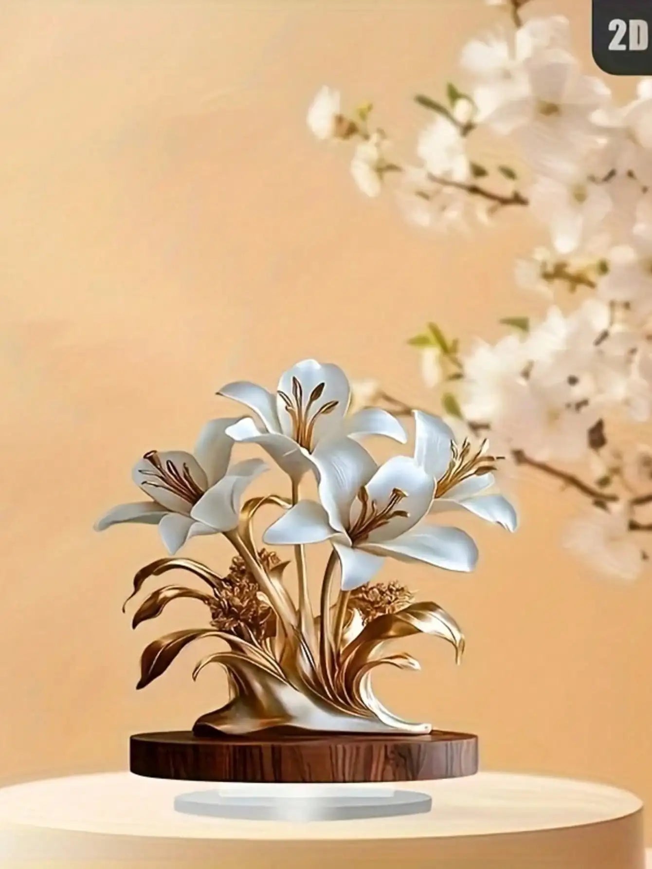 1 décoration de bureau de lys