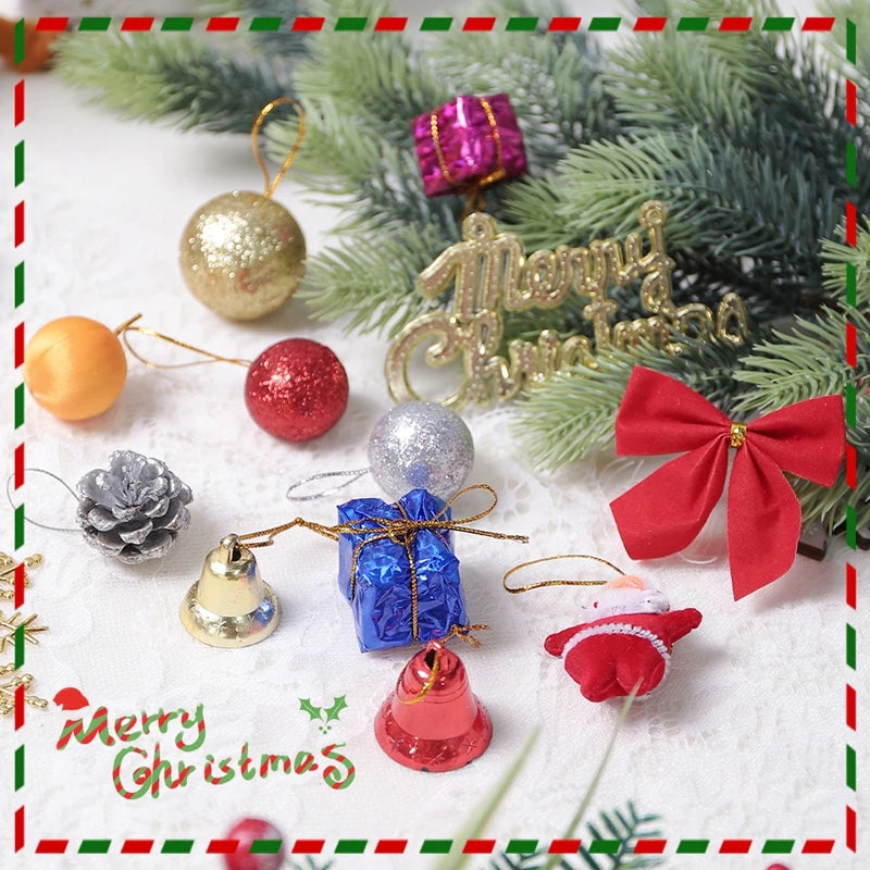10/13/14 pièces décor de Noël père Noël boules de Noël pommes de pin arcs ensemble arbre de Noël suspendus ornements