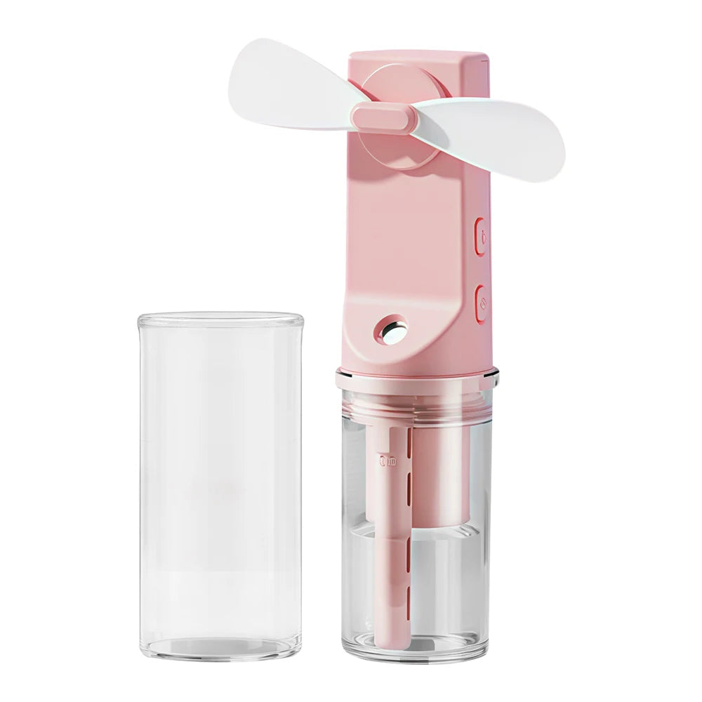 Ventilateur humidificateur Portable, Mini ventilateur de brouillard d'eau portatif, ventilateur de pulvérisation Rechargeable par USB pour l'extérieur/maison/bureau, ventilateur de refroidissement d'été
