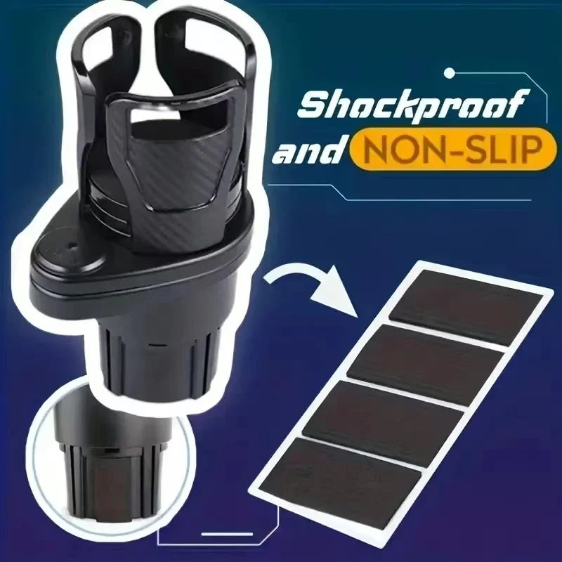 Extenseur de porte-gobelet de voiture pour adaptateur réglable multifonctionnel double avec organisateur d'aromathérapie de téléphone
