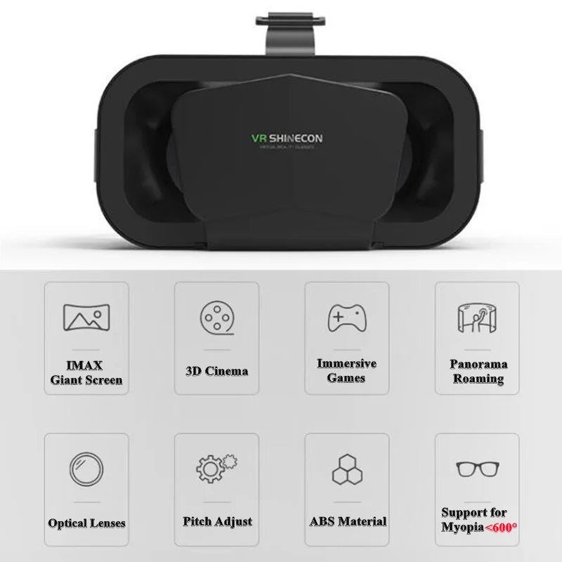 Kendecon Viar-Lunettes de réalité virtuelle 3D, lentilles de casque, casque intelligent pour smartphone, téléphone portable