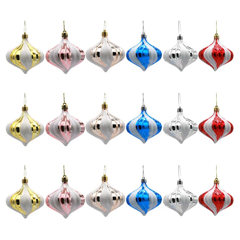 Ensemble de boules de Noël de 8cm, jouets décoratifs