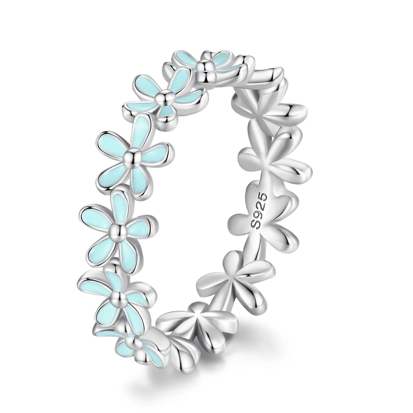 Bague couleur argent femme