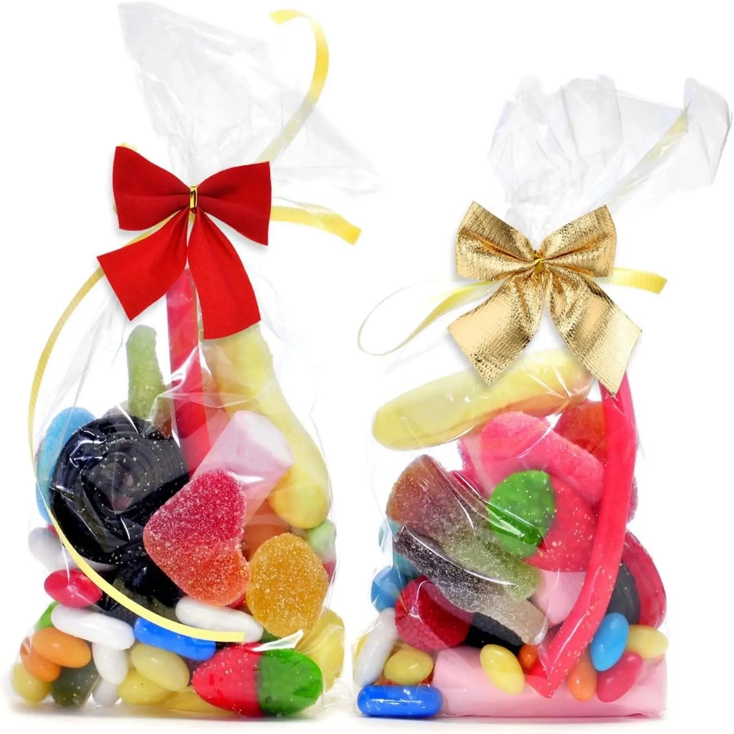 360/12 pièces Mini nœud de noël rouge or paillettes rubans arc arbre de Noël suspendu pendentif