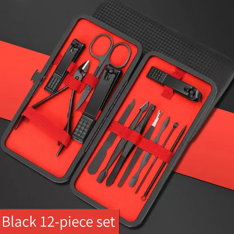 Ensemble d'outils de beauté pour manucure et pédicure, coupe-ongles, coupe-ongles, couteau à éplucher les oreilles, T