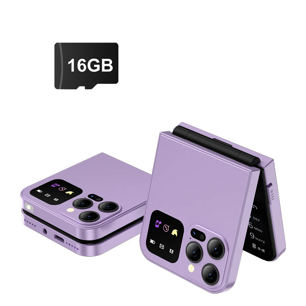 Servo A50 pro Flip téléphone portable Dual Sim GSM lampe de poche enregistrement automatique des appels 2,4 pouces écran pliable type C