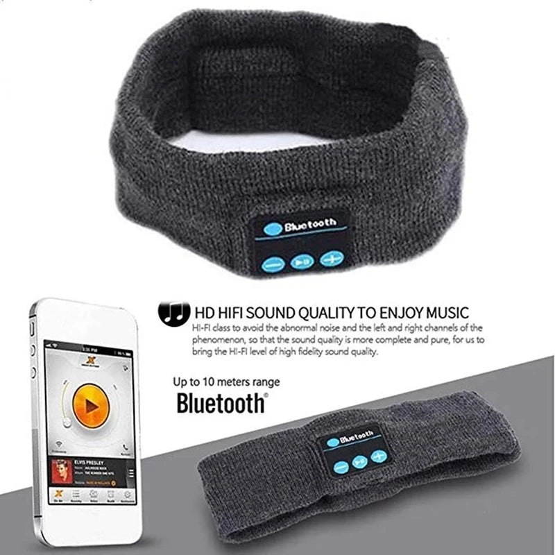 Écouteurs sans fil Bluetooth, bandeau pour dormir, course à pied, stéréo, casque de sport, chapeau de musique avec micro, casque pour téléphone intelligent