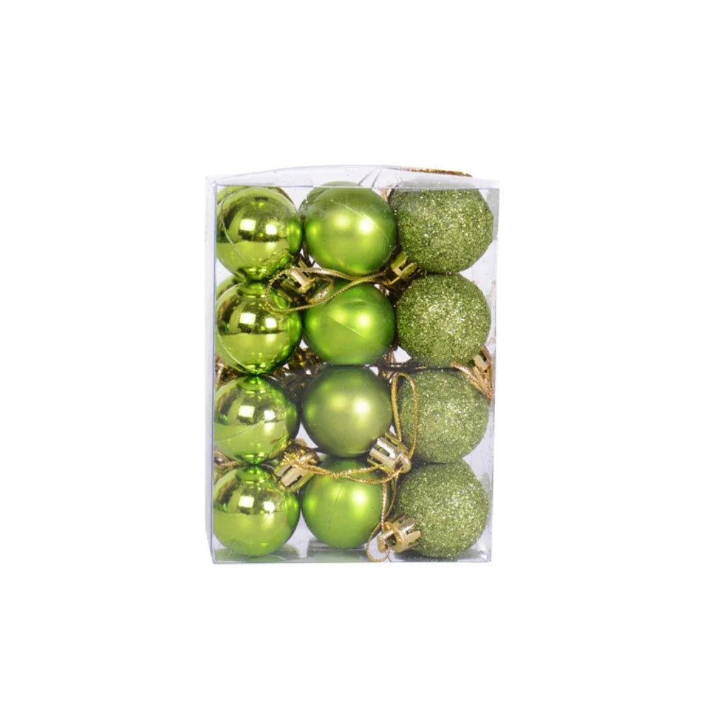 Boule d'arbre de Noël suspendue de 3cm, 24 pièces/boîte