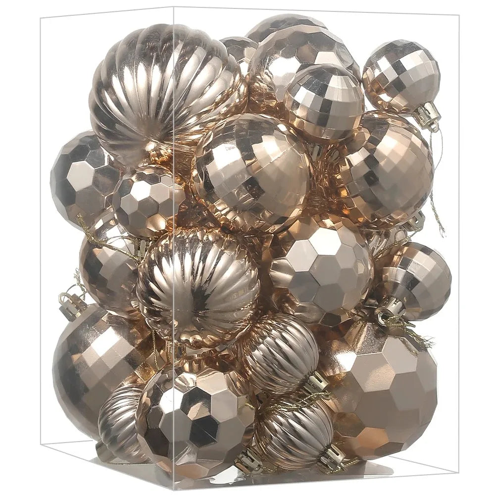 30 pièces 4-8CM grandes boules de Noël suspendues arbre de Noël pendentif