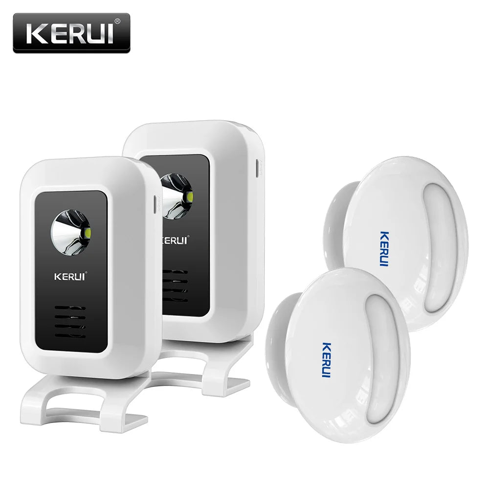 KERUI M7 bienvenue capteur de mouvement alarme de sécurité 32 chansons carillon sans fil maison intelligente LED veilleuse porte fenêtre magasin