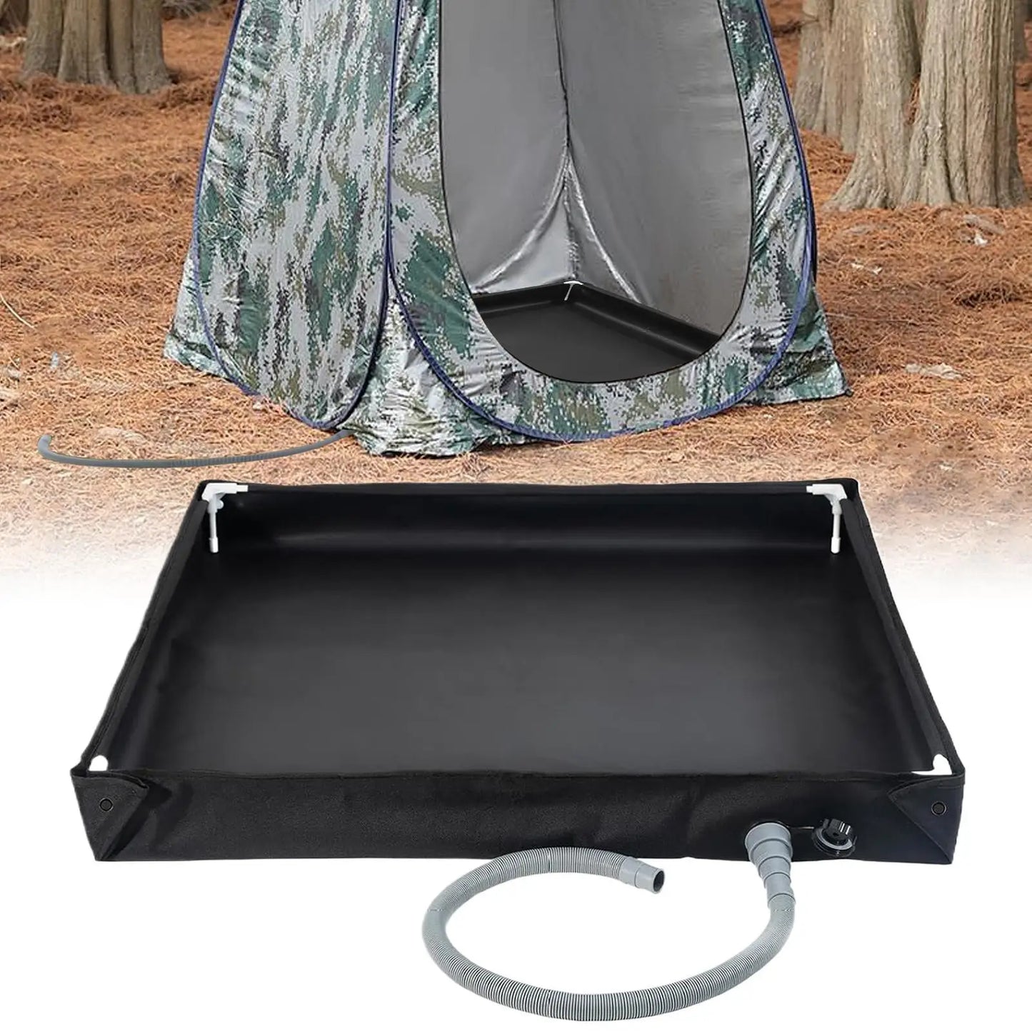Plateau de douche de Camping, lavabo de douche pliable, Base de sol, bol de Drainage au sol pour tente extérieure, camping-car, voyage sur route, randonnée