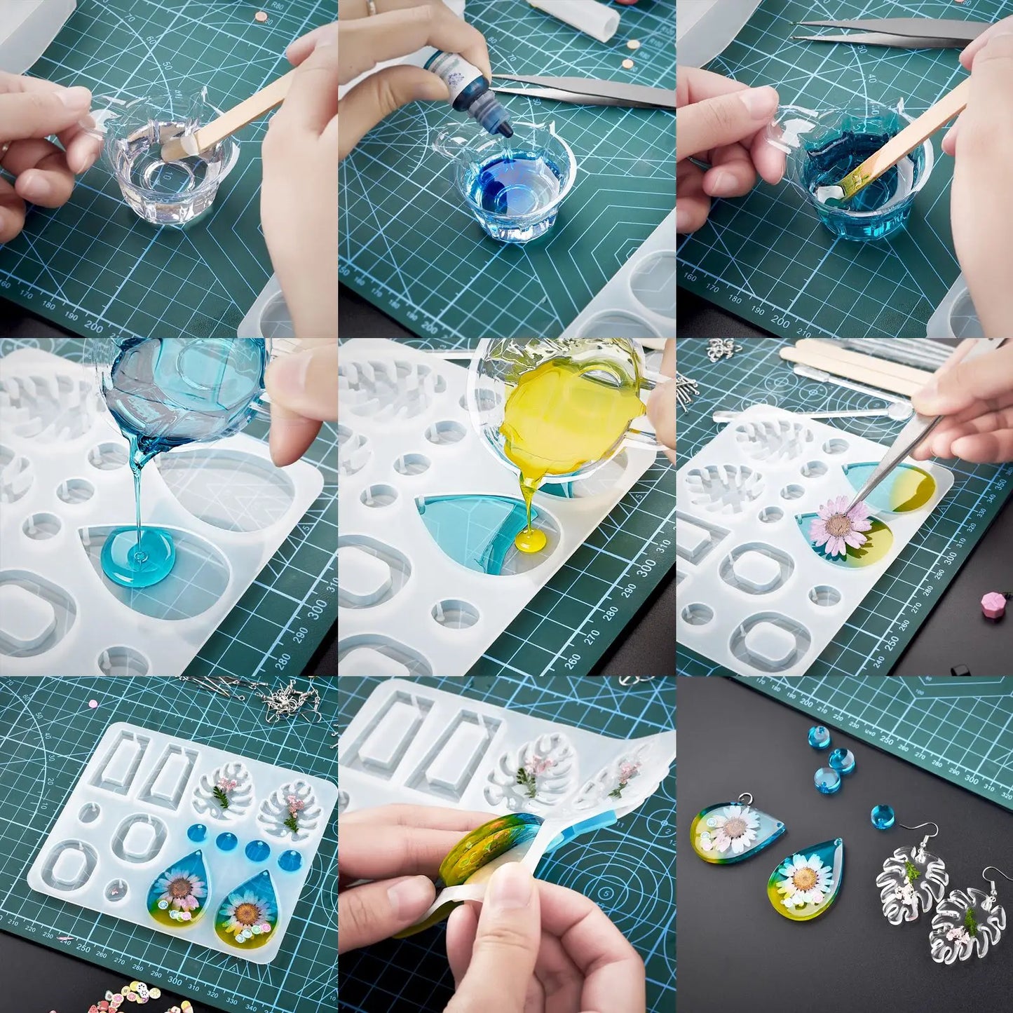 Colle résine époxy AB 500g/1000g, adhésif haute clarté à séchage rapide, haute dureté, fournitures de travaux manuels pour la fabrication de bijoux