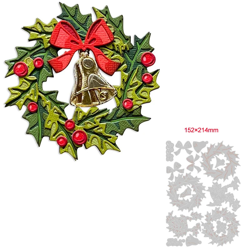 Matrices de découpe en métal, traîneau de renne de Noël