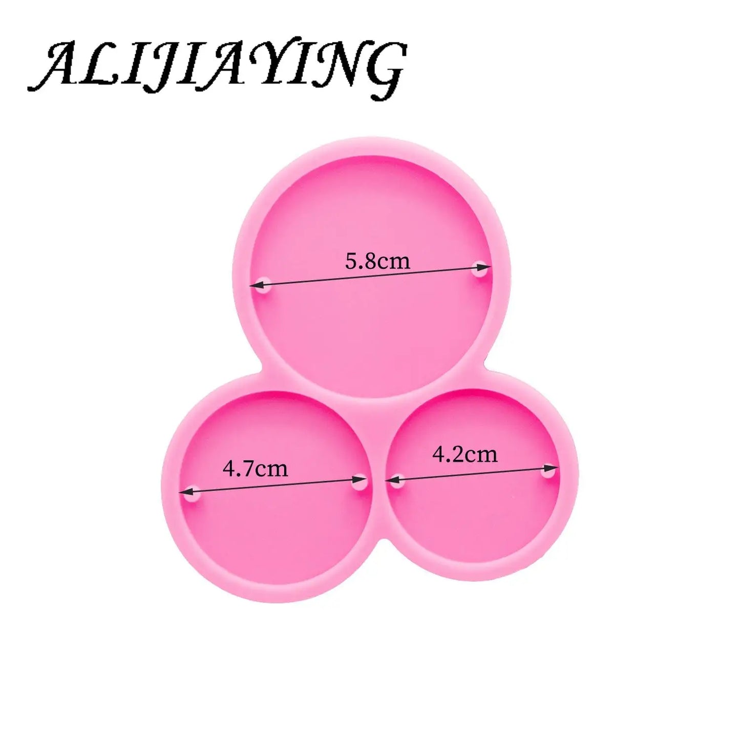 Moule rond en Silicone pour porte-clés pour résine époxy