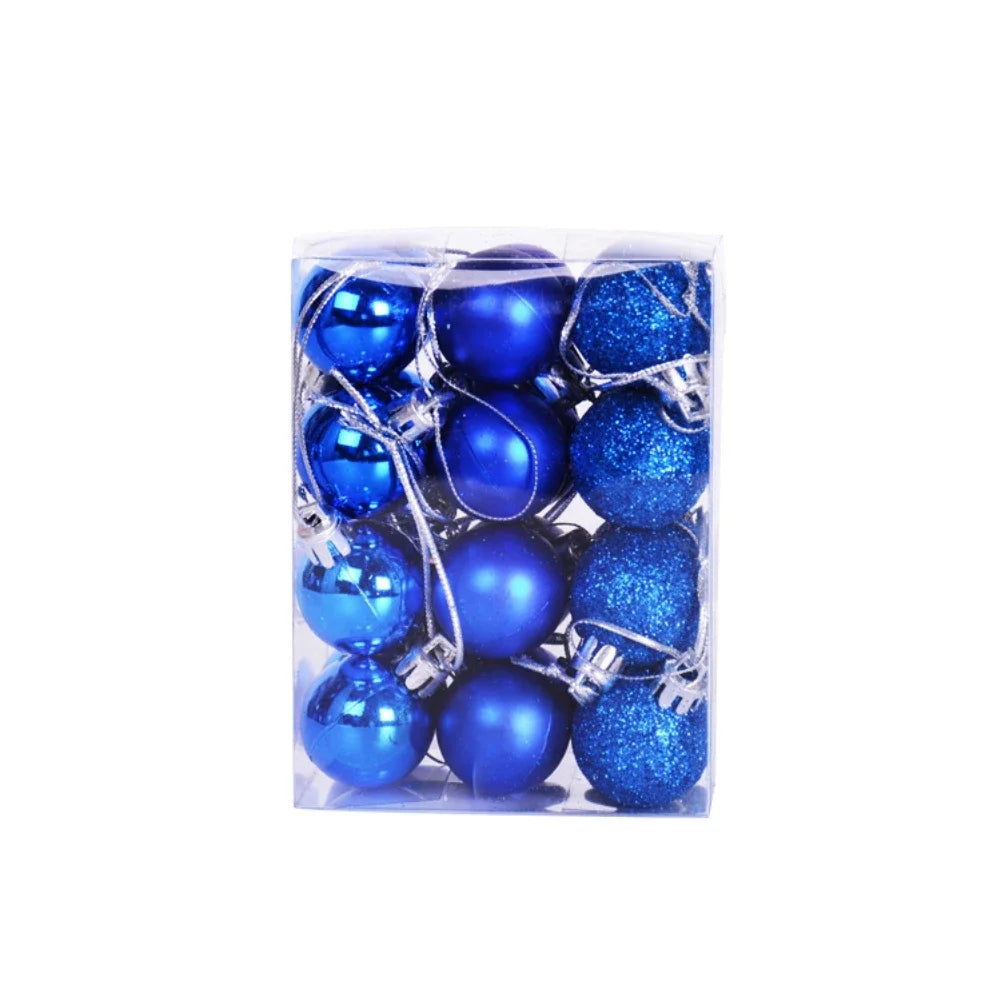 Boule d'arbre de Noël suspendue de 3cm, 24 pièces/boîte