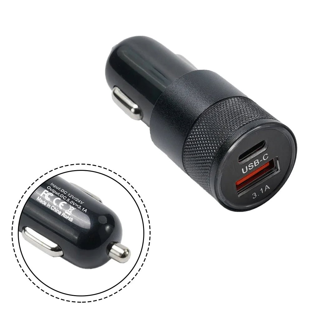 Chargeur de voiture USB 66W, Charge rapide 3.0, USB Type C, adaptateur de téléphone pour Iphone, ordinateurs portables, tablettes