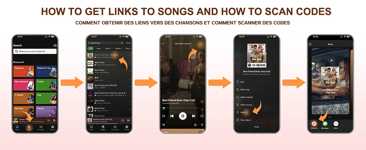 Plaque musicale Spotify personnalisée