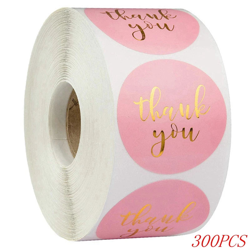 Étiquettes Autocollantes Bleues de Remerciements 50-500 Pièces, Sticker de Décoration, Sceau d'Enveloppes Fait à la Main, Fournitures de Papeterie, 1 Pouce