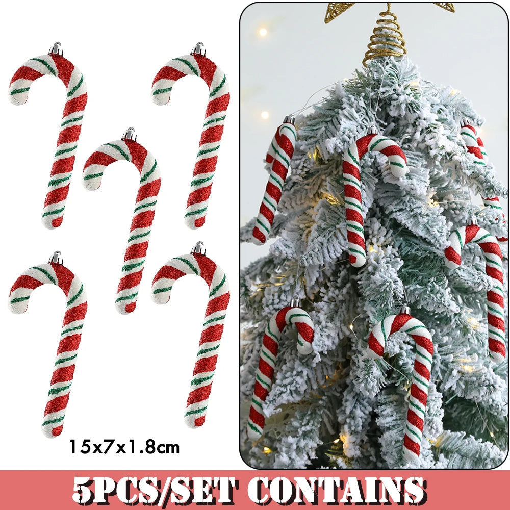 Mélange de cannes de bonbon de Noël mignonnes, sucette, arbre de Noël, ornement de Noël, décoration de la maison, décor de Noel, 2023