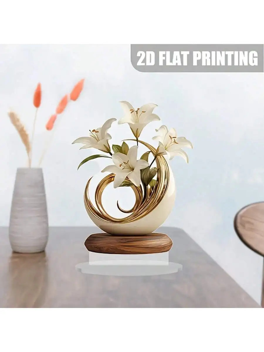 1 décoration de bureau de lys