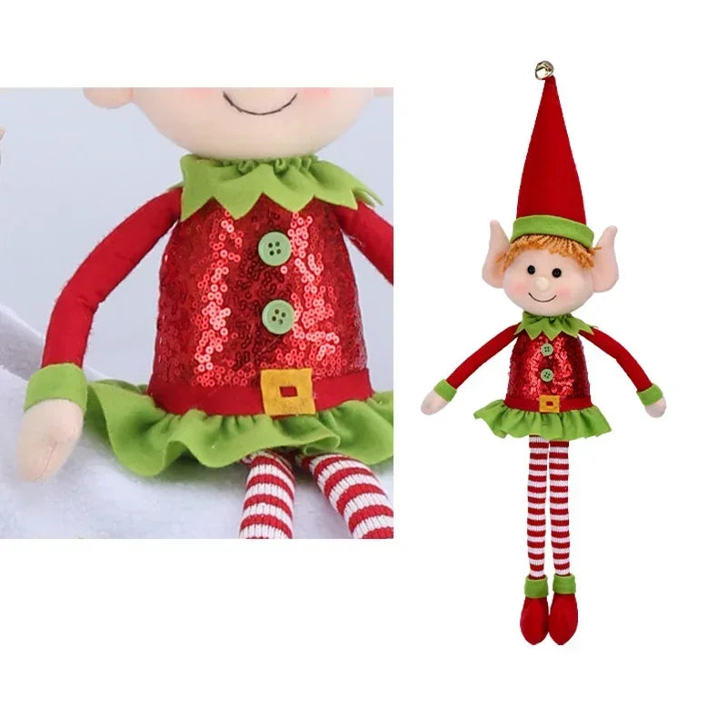 Grandes poupées elfe de Noël à longues jambes de 65cm, pendentifs pour enfants, cadeaux, décoration de Noël