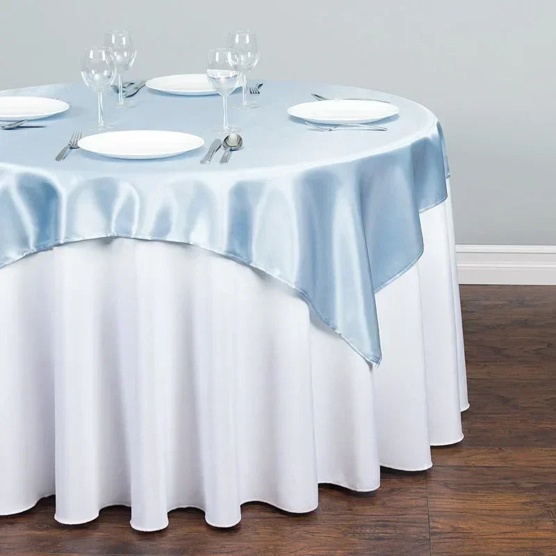 Nappe ronde en Satin, tissu lisse et brillant