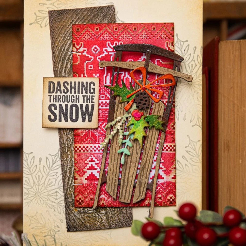 Matrices de découpe en métal, traîneau de renne de Noël