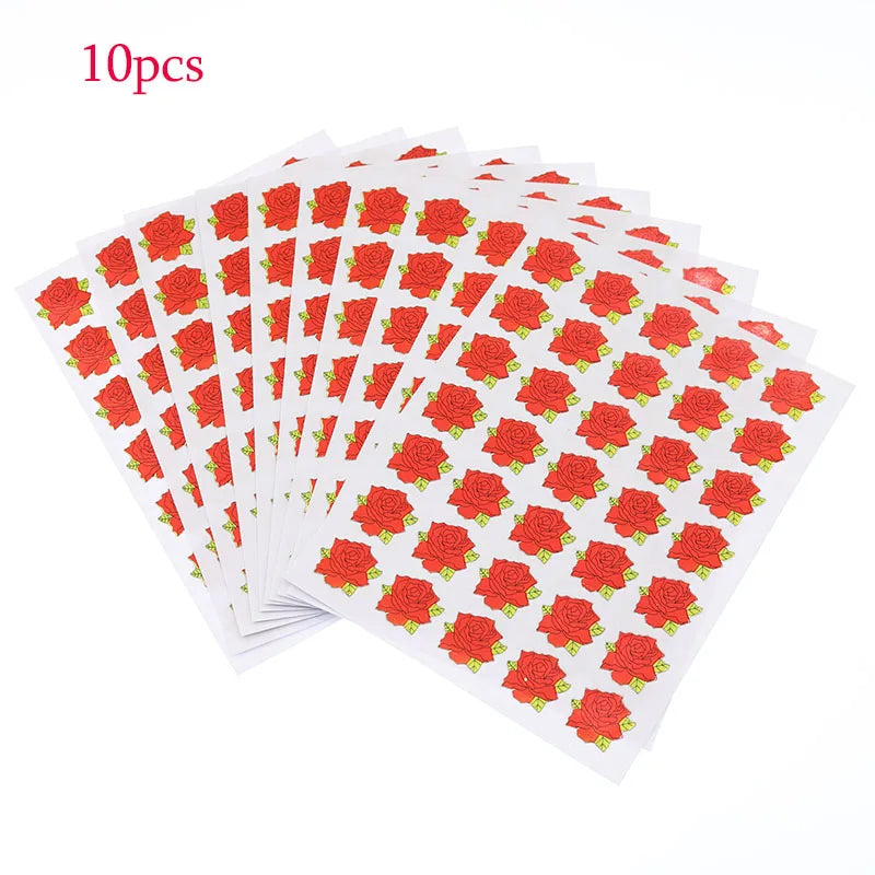 Autocollants à paillettes plaqués or pour enfants, étiquette d'éloge pour mère et enseignant, autocollant d'amour étoile à cinq branches, 10 feuilles/paquet