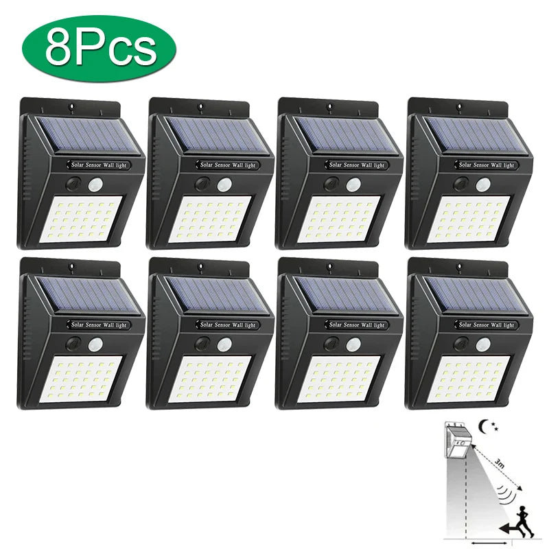 30 LED lumière solaire PIR capteur de mouvement applique murale lampe solaire extérieure étanche solaire alimenté lumière du soleil lampadaire décor de jardin