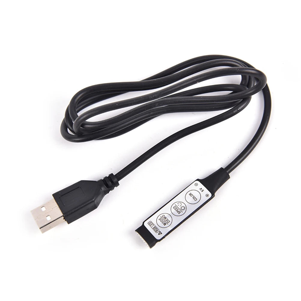 Bande LED RGB contrôleur Mini 3 24 44 touches connecteur USB télécommande IR variateur pour 5050 2835 RGB LED bande lumineuse TV rétro-éclairage