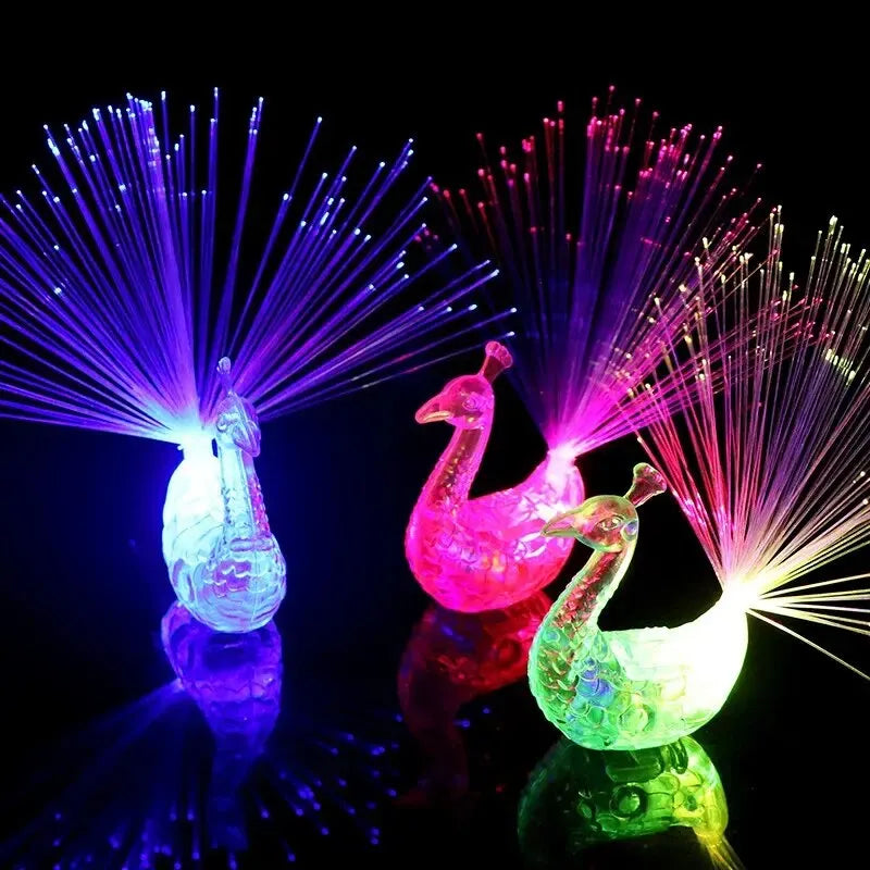 Bagues lumineuses paon Feimefeiyou, jouets innovants et enchanteurs