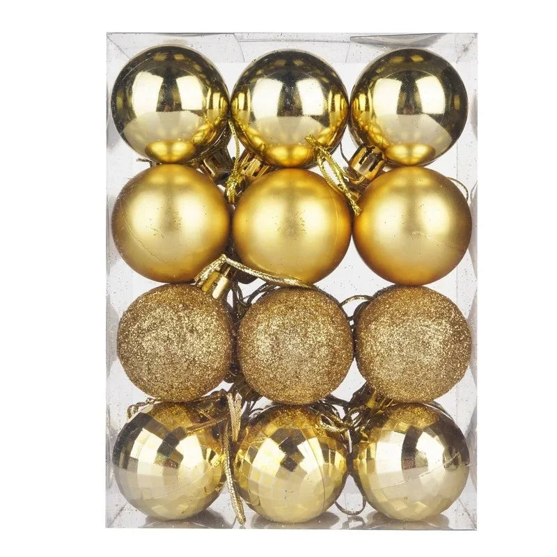 Boules de Noël pour arbre de Noël, 24 pièces, 4cm