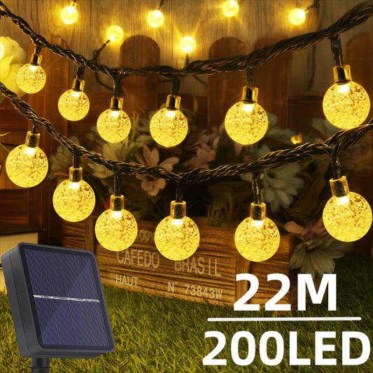Guirxiété Lumineuse Solaire en Clip pour Décoration Extérieure, 200 LED, Étanche, Feston, Lumière Dégradée, Jardin, Noël
