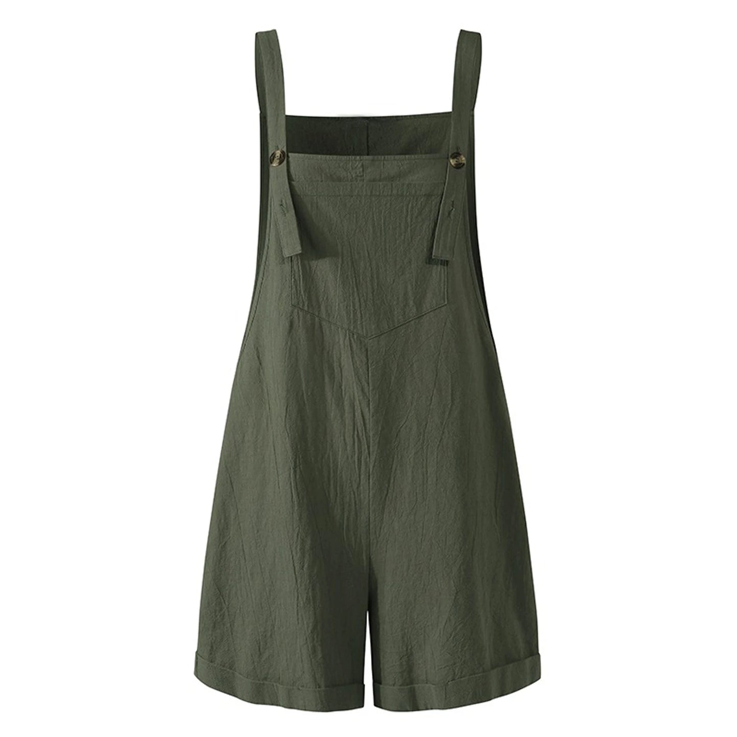 Combinaison Style ample pour femmes, style Boho, couleur unie, col carré, combishort sans manches, vêtements d'été décontractés