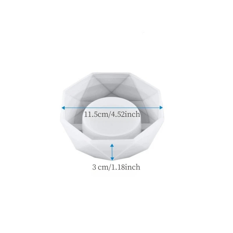 Bricolage Silicone moule cendrier résine moule coeur carré moule pour résine UV cristal époxy artisanat cristal cendrier décoration de la maison