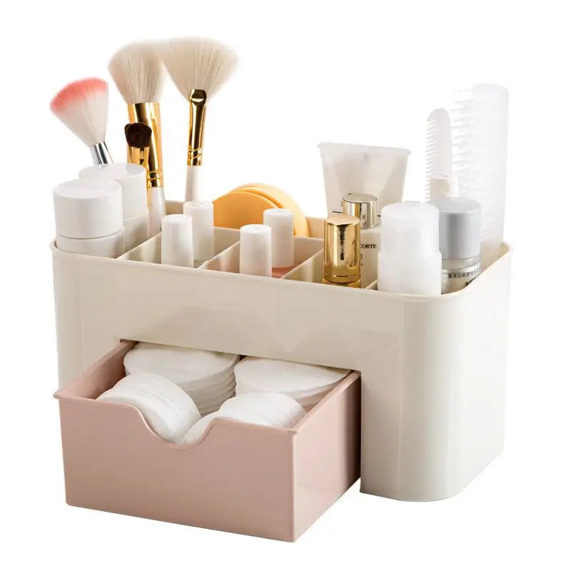 organisateur de maquillage boîte de rangement avec tiroir coton-tige bâton étui de rangement organisateur de rouge à lèvres porte-pinceau maquillage plastique acrylique
