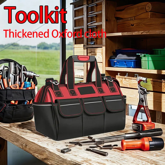 Sac à outils en tissu, clé d'électricien professionnelle, étanche, sac à outils de rangement multifonction pour le travail