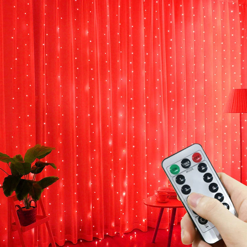 Guirxiété lumineuse LED USB pour décoration de Noël, extérieur, nickel é, chambre à coucher, vacances, mariage, rideau, 8 modes, 3m, 4m, 6m