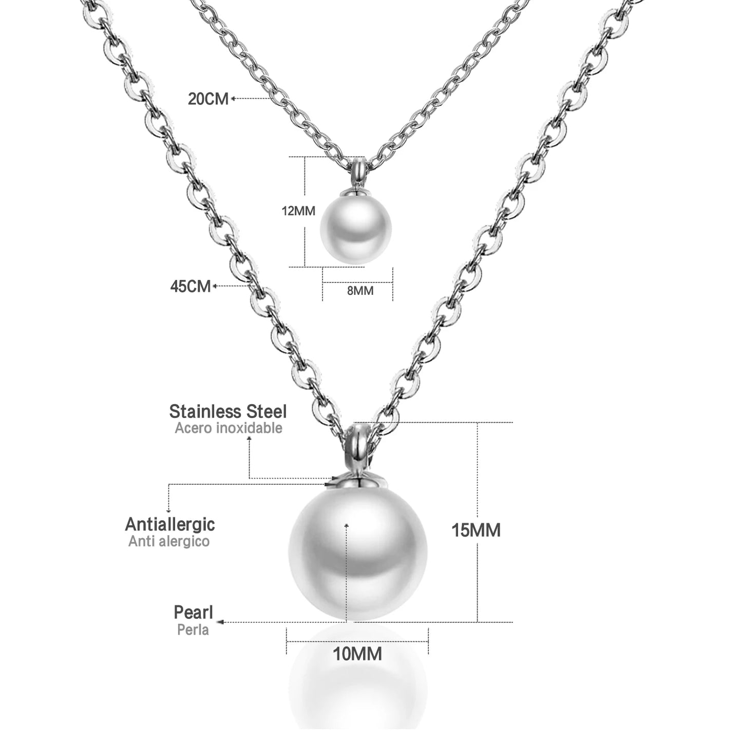 Collier multi rang acier inoxydable,colliers à pendentif Double couche en Zircon cubique pour femmes, bijoux dorés de luxe, ras du cou, en acier inoxydable