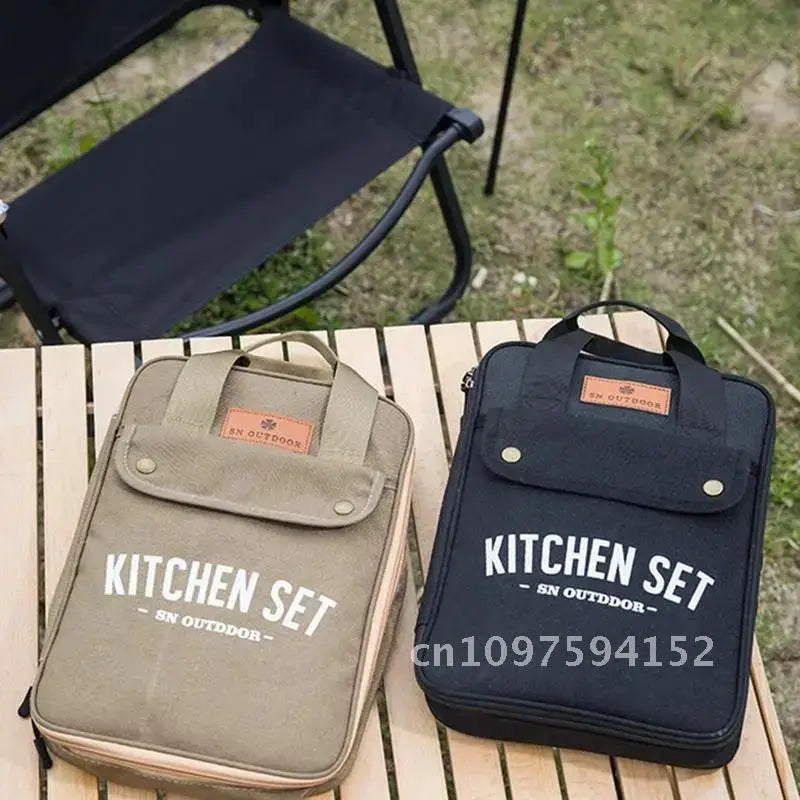 Équipement de cuisine en plein air, Kit d'ustensiles de cuisine de Camping avec sac de Camping, ensemble d'organisateurs de voyage, ensemble d'ustensiles de cuisine, outil d'ustensiles