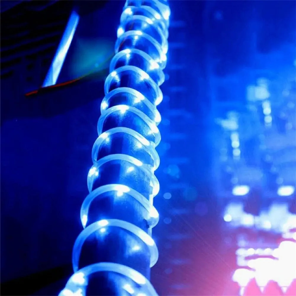 Corde solaire lumières solaire lumière LED chemin pont extérieur jardin solaire chaîne lumières étanche bandes d'éclairage extérieur 8 Modes d'éclairage