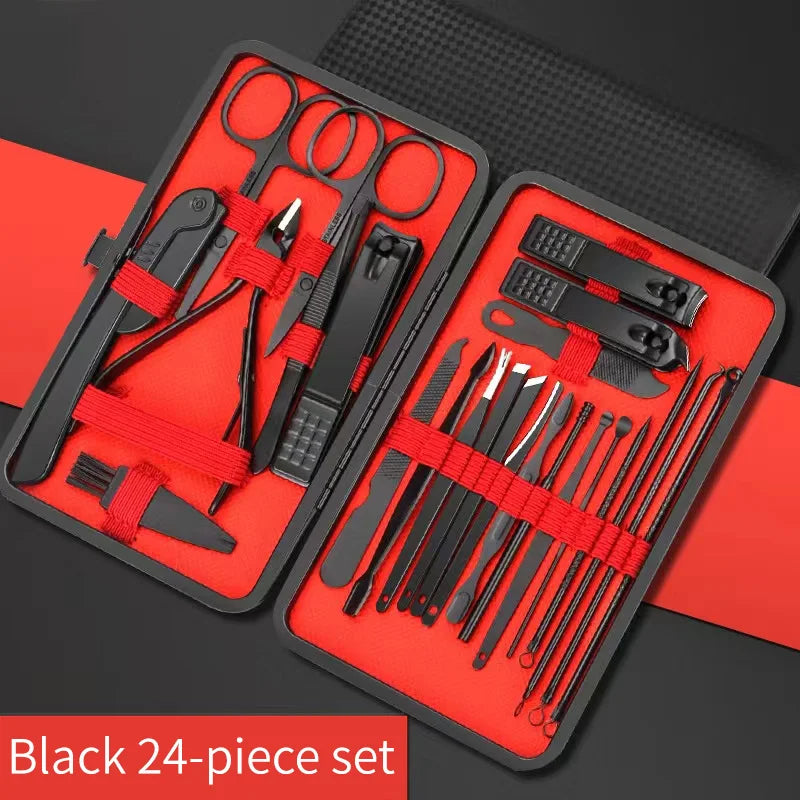 Ensemble d'outils de beauté pour manucure et pédicure, coupe-ongles, coupe-ongles, couteau à éplucher les oreilles, T