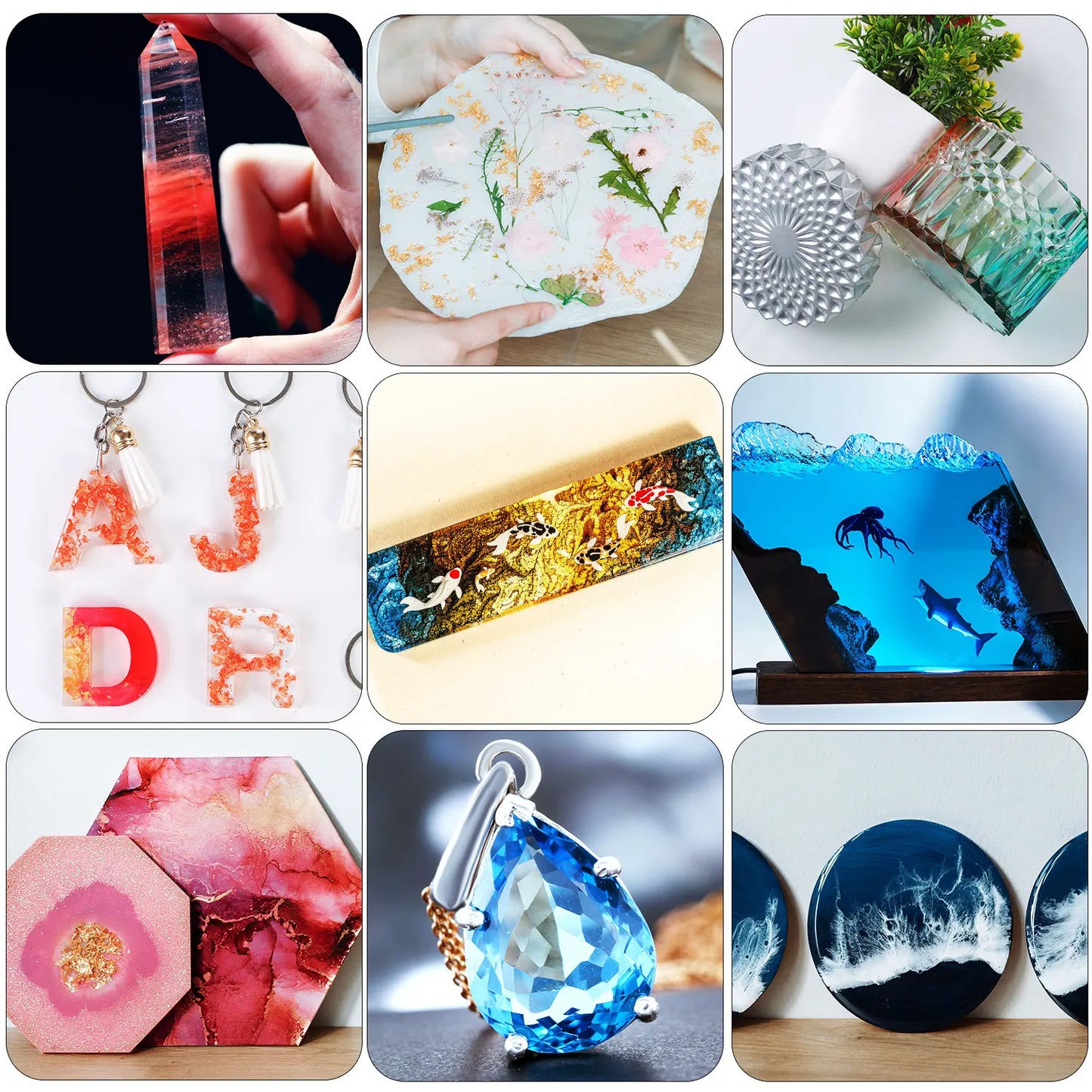 Colle résine époxy AB 500g/1000g, adhésif haute clarté à séchage rapide, haute dureté, fournitures de travaux manuels pour la fabrication de bijoux