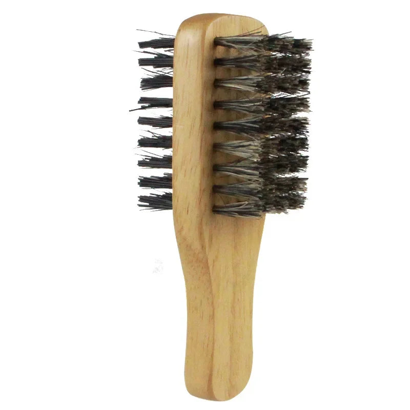 Brosse à cheveux en poils de sanglier pour hommes, brosse ondulée en bois naturel pour hommes, brosse à cheveux coiffante pour cheveux courts, longs, épais, bouclés et ondulés