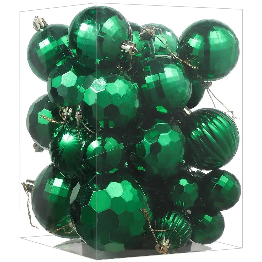30 pièces 4-8CM grandes boules de Noël suspendues arbre de Noël pendentif
